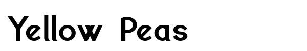 Yellow Peas font preview